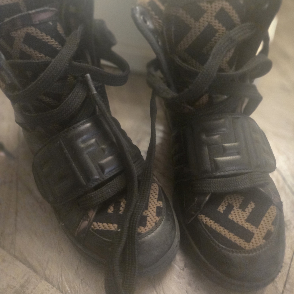 Fendi Brown/Black Kids Sneakers